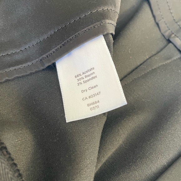 TALBOTS Satin Pants Curvy Womens Size 4 Side Zip Black 2000s Y2K Evening Glam - Picture 9 of 15